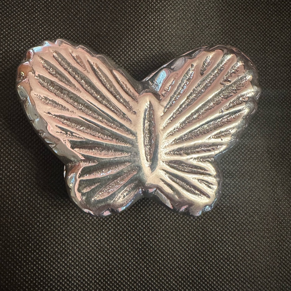 Silver Butterfly Trinket Box